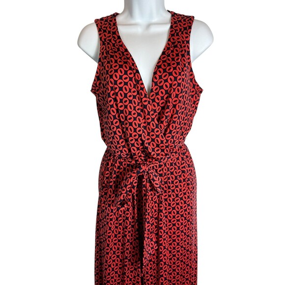 Nikki Nikki Poulos Surplice Wrap Front Wide Leg Jumpsuit  Size S  Jersey Knit - Picture 3 of 11